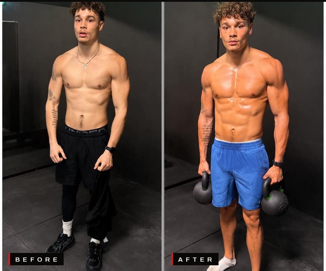 Casey B. before and after The Formula programme