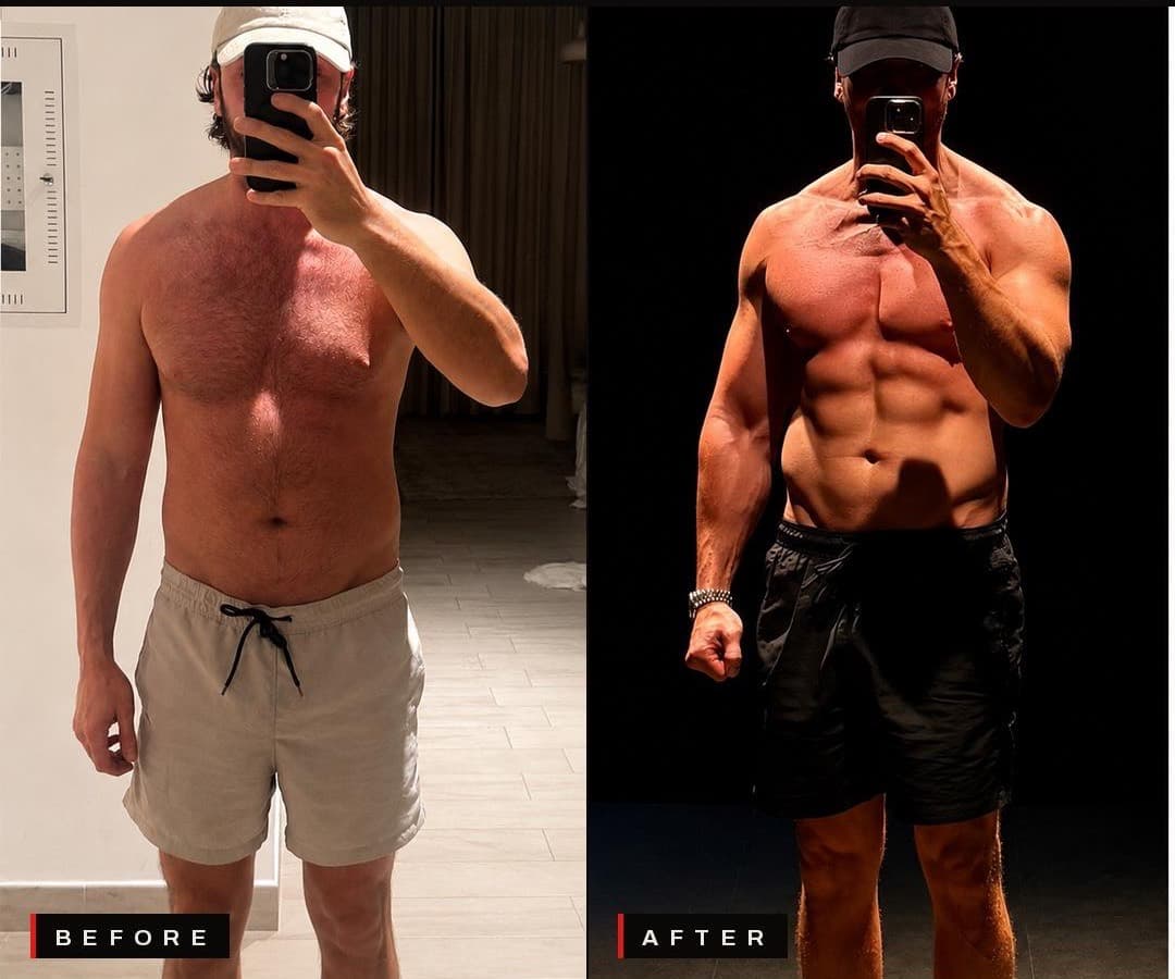 Jamie H. before and after The Formula programme